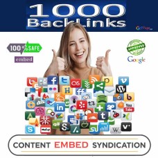 1000 DoFollow Content Embed Syndication Backlinks- Google 1st Page