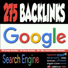 GOOGLE BACKLINKS - 275 Verified HIGH DA Search Engines Backlinks